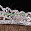 Novia corona blanco rhinestone boda princesa tiara